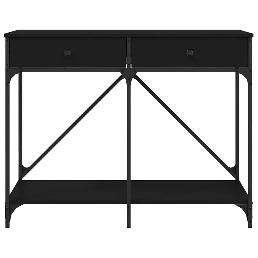 Console Table Black 100 X 39 X 78.5 Cm Engineered Wood