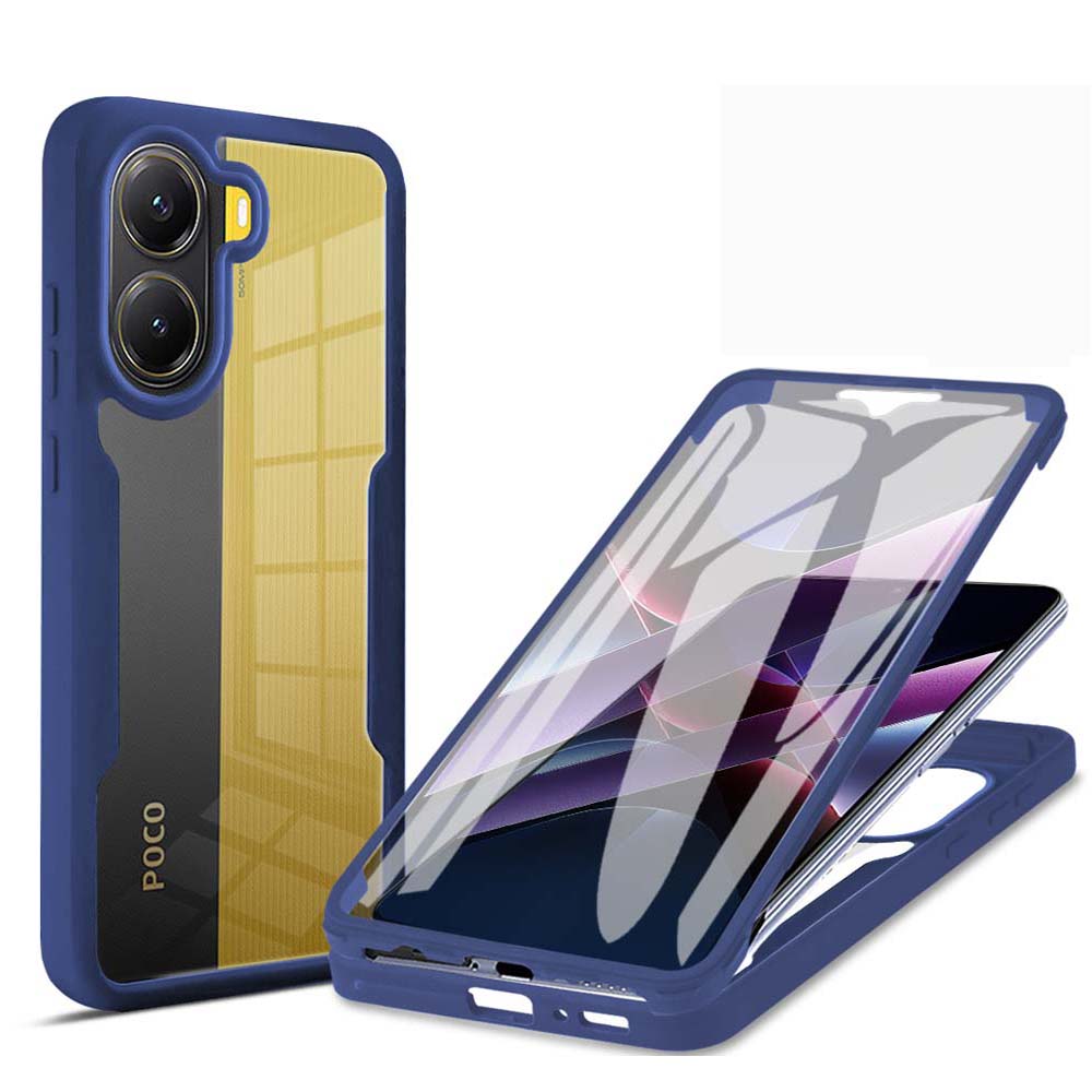 For Mi POCO X6 X7 Pro 5G 360 Full Body Screen Protector Transparent Case For Mi POCO X6 X7 F8 Pro Ultra Shockproof Phone Cover