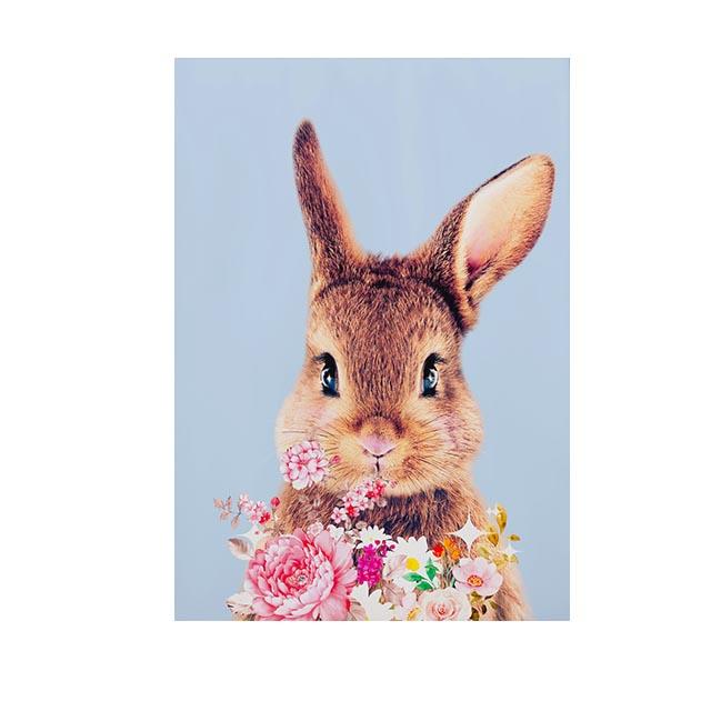 Modern Kids Room Decor Painting Childrens Wall Art Canvas Poster Bunny Prints Pictures Rabbit Lover Gift Nursery Decoration