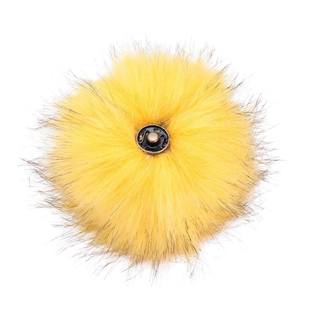 12 cm Kleidungsstück Druckknopf Faux Fuchspelz Strickmütze Bommel Ball Taschen Zubehör Hüte Dekor Haarball