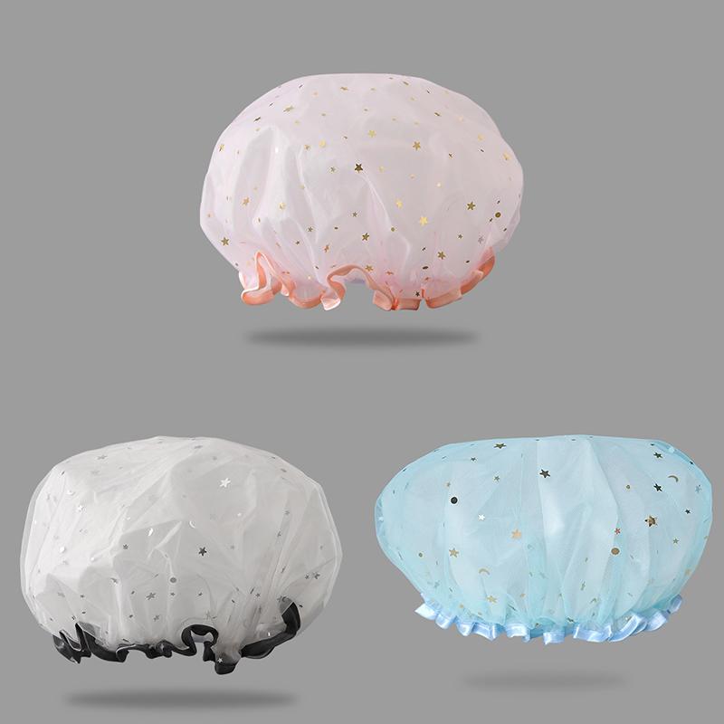 Shower Bath Cap Girl Luxury Women's Reusable Shower Cap Donuts for Hair Swimming Cap Shower Bonnet Douche