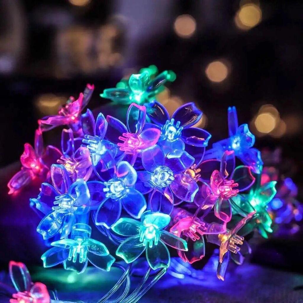 Colorful Solar Waterproof Lights for Outdoor Decoration - Camping, Picnic, Garden, Balcony, Courtyard, and Hanging Tree Atmosphere.