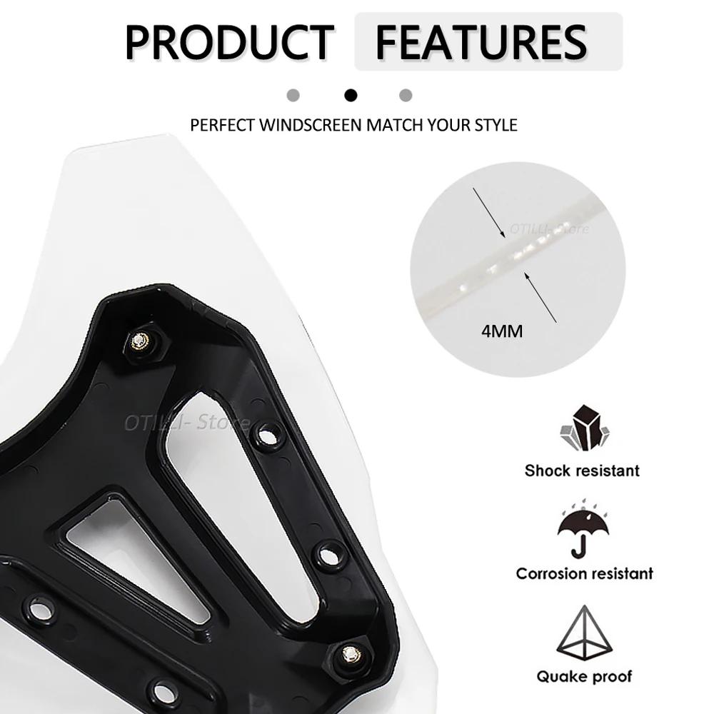 For YAMAHA MT07 FZ07 MT 07 2021 2022 2023 2024 Front Wind Deflector Windscreen Cover Guard Windshield MT-07 With Bracket