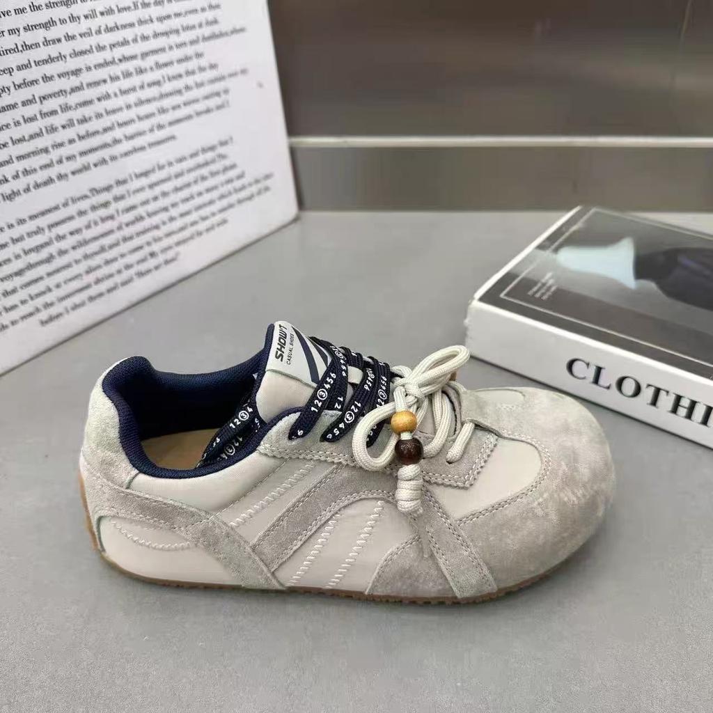 Yueyu's new versatile inner height-increasing ugly cute German training shoes for women's 2025 autumn new two-color shoelaces casual Forrest Gump shoe