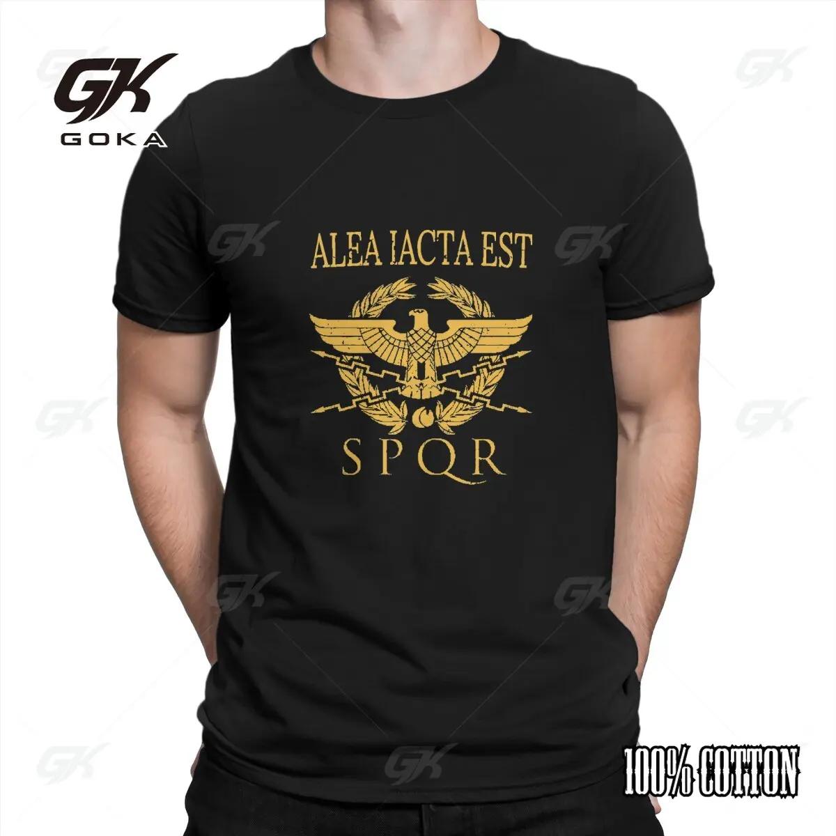 

Alea Iacta Est TShirts for Men Ancient Rome Unique 100 Cotton Tee Shirt Round Neck Short Sleeve T Shirt Gift Clothes 4XL