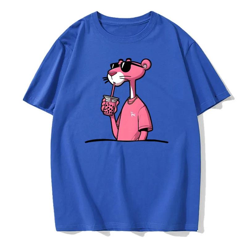 Summer 100% Cotton Women Fashion Hip-hop T-shirt Pink Leopard Print T-shirt Round Neck Comfortable Casual Short-sleeved Top