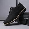 Men Casual Shoes Lace Up Oxfords Business Formal Dress Leather Shoes Derby Shoe Black Platform Sneakers