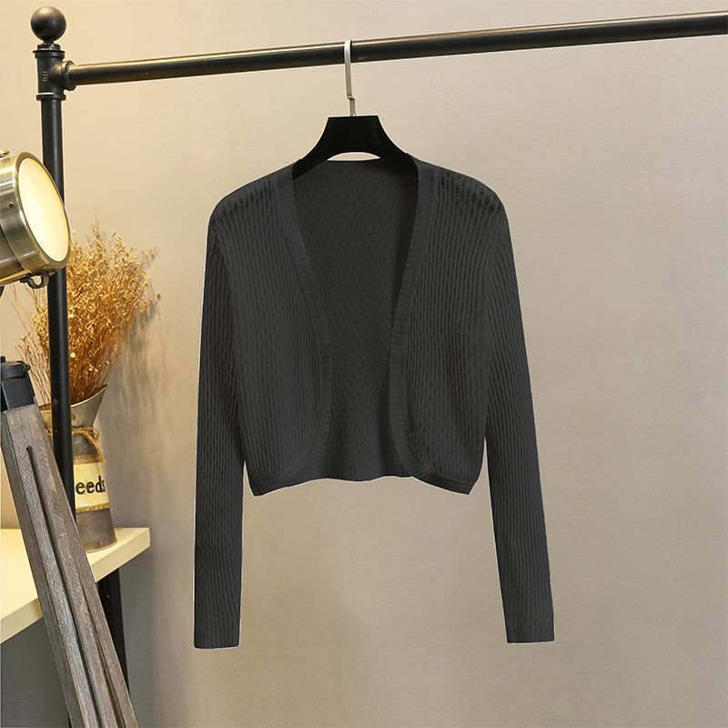 Ice Silk Thin Small Waistcoat Outer Skirt Knitted Cardigan