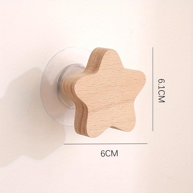 1pcs Wooden Hooks Cute Room Decor Hook Wall Keychain Coat Hook Home Door Wood Hook Hanger Kitchen Accessories Gadget