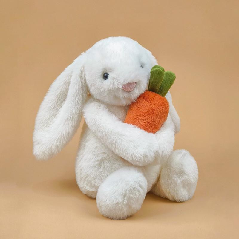 

Jellycat Plush Rabbit Toy With Floppy Ears And Carrot For Kids Decor Room белый