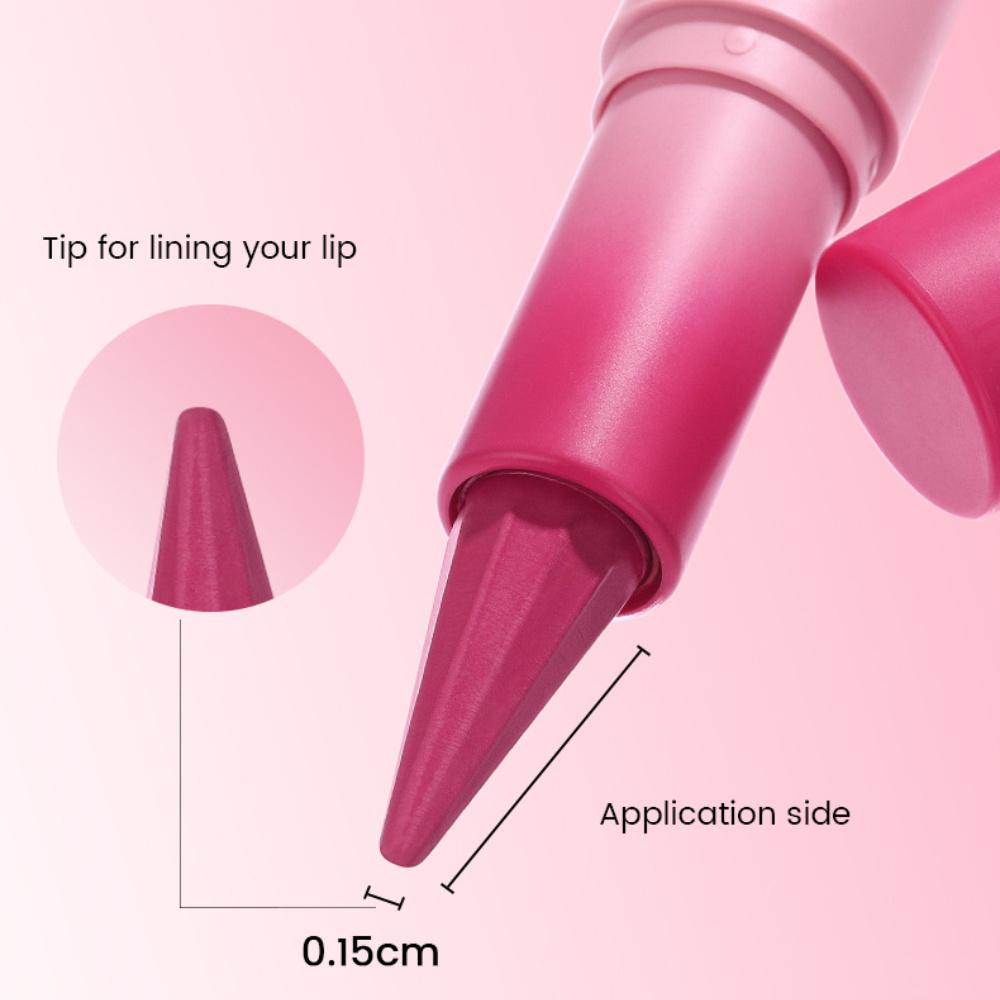 2-in-1 Matte Lipstick and Lip Liner Cone Tip Velvet Lipstick Pencil Silky Texture Waterproof Long-lasting Lipsticks Lip Combo Liner Lip Liner Stick