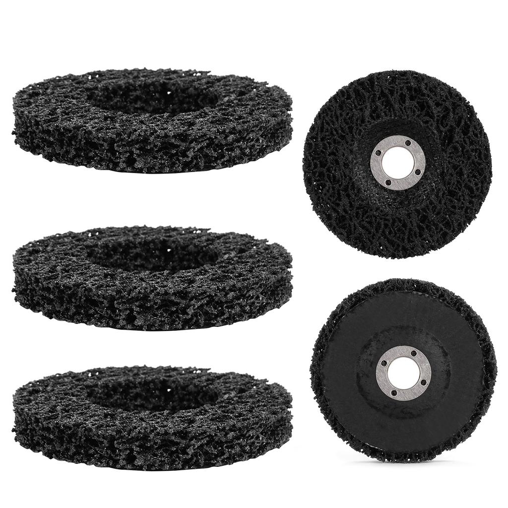 5Pcs 100mm Black Poly Strip Wheel Disc Paint Rust Removal Tool for Angel Grinders