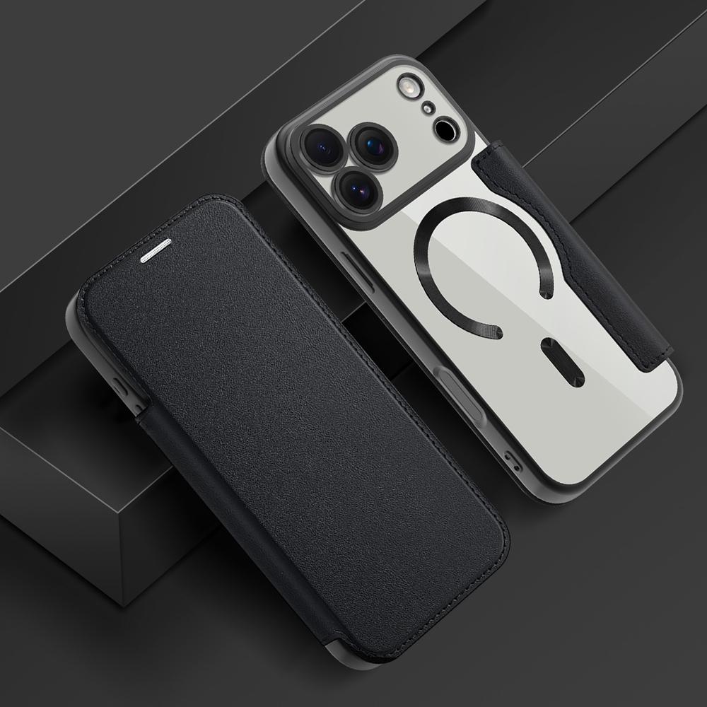 Flip Leather Case for IPhone 17 Promax Air 16 Pro Max 15 Plus 14 13 12 Wireless Charging Card Slots Pocket Phone Cover