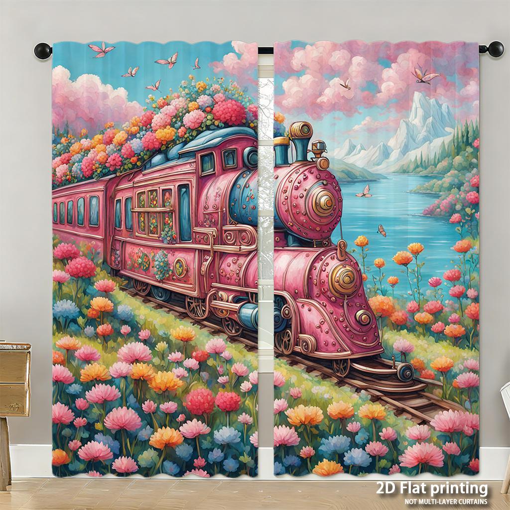 Piece Set High Definition Digital Printed Curtainshalloween Pumpkin Colorful Night Fallen Leaves Dark Backgroundhome Decora Curtain Polyester