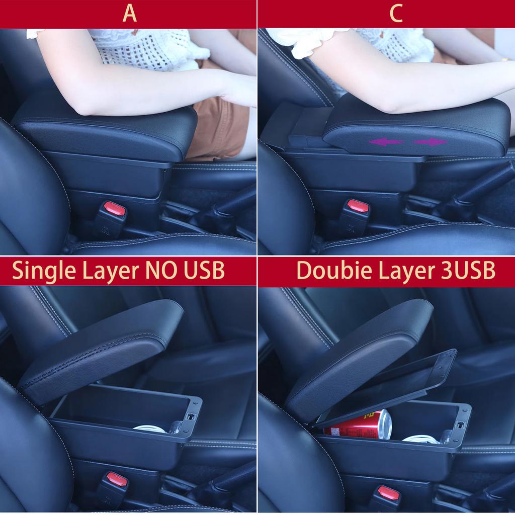 For Renault Logan 2 Armrest Box For Dacia Logan 2 Dokker Renault Sandero 2 Car Armrest Interior Retrofit Accessories Storage Box