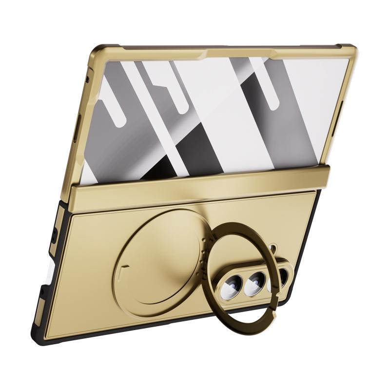 For Samsung Galaxy Z Fold 7 Fold7 Case Luxury Magsafe Ring Stand Magnetic Protective Back Cover Case For Z Fold 7 Sleeve