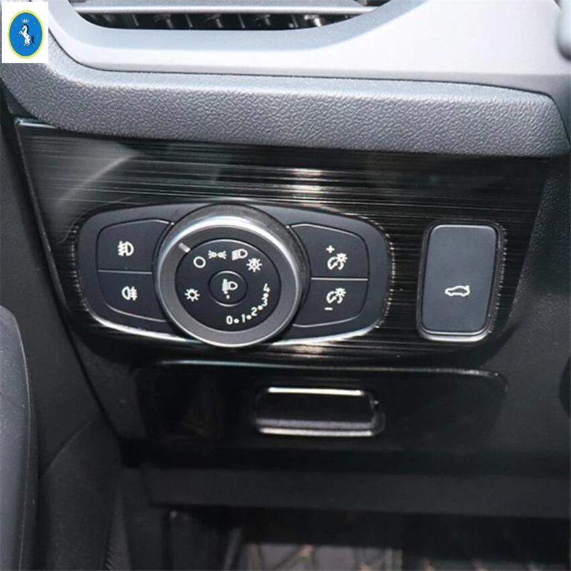 Schwarzes gebürstetes Style Frontlüftungsgitter / Türlautsprecher / Scheinwerferschalter Abdeckung Zierleisten Zubehör für Ford Focus MK4 - 2025