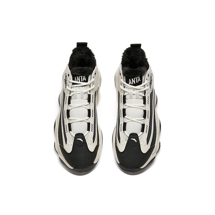 Anta Lifestyle Series Fleece Lined Sports Shock Absorbing Non-Slip Wear-Resistant Lightweight Warm Mid-Top Casual Shoes Men casual shoes 912148990-2