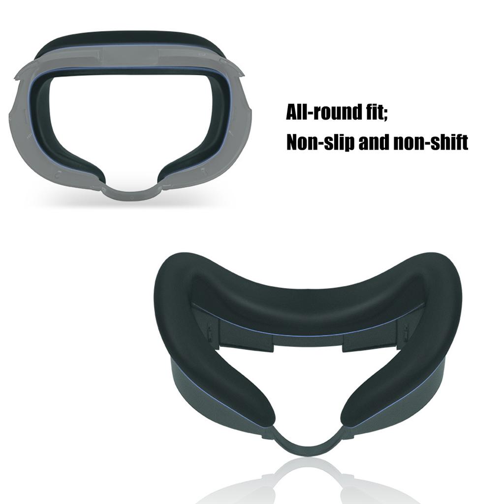 Premium Silicone Facial Interface Face Cover for Meta Quest3 Headset Sweat Proof and Washable VR Eye Mask Face Cover