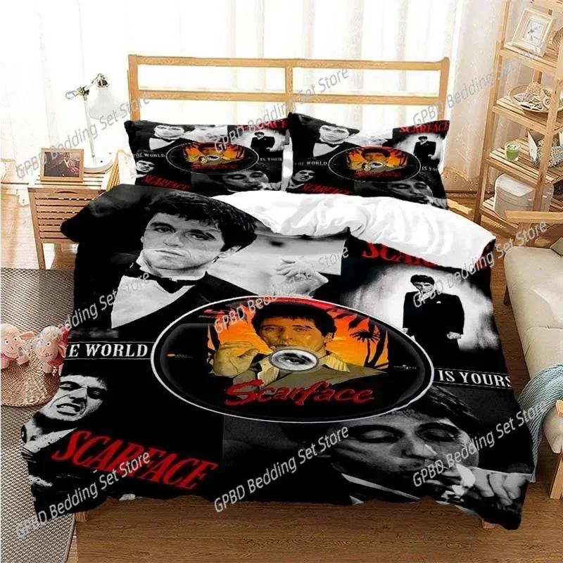 Tony Montana Scarfaces Bedding Set Single Twin Double Queen King Cal King Size Bed Linen Set