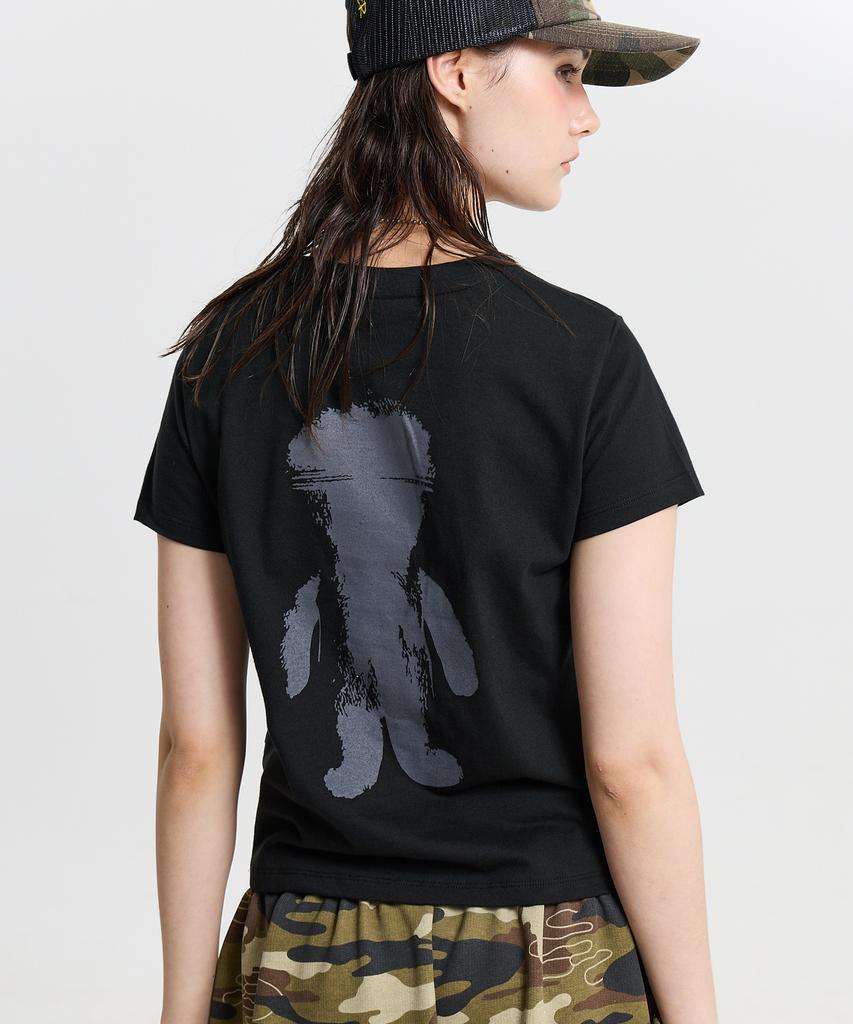 HOODHOOD Mono Alien Graphic Short Sleeve T-Shirt Black