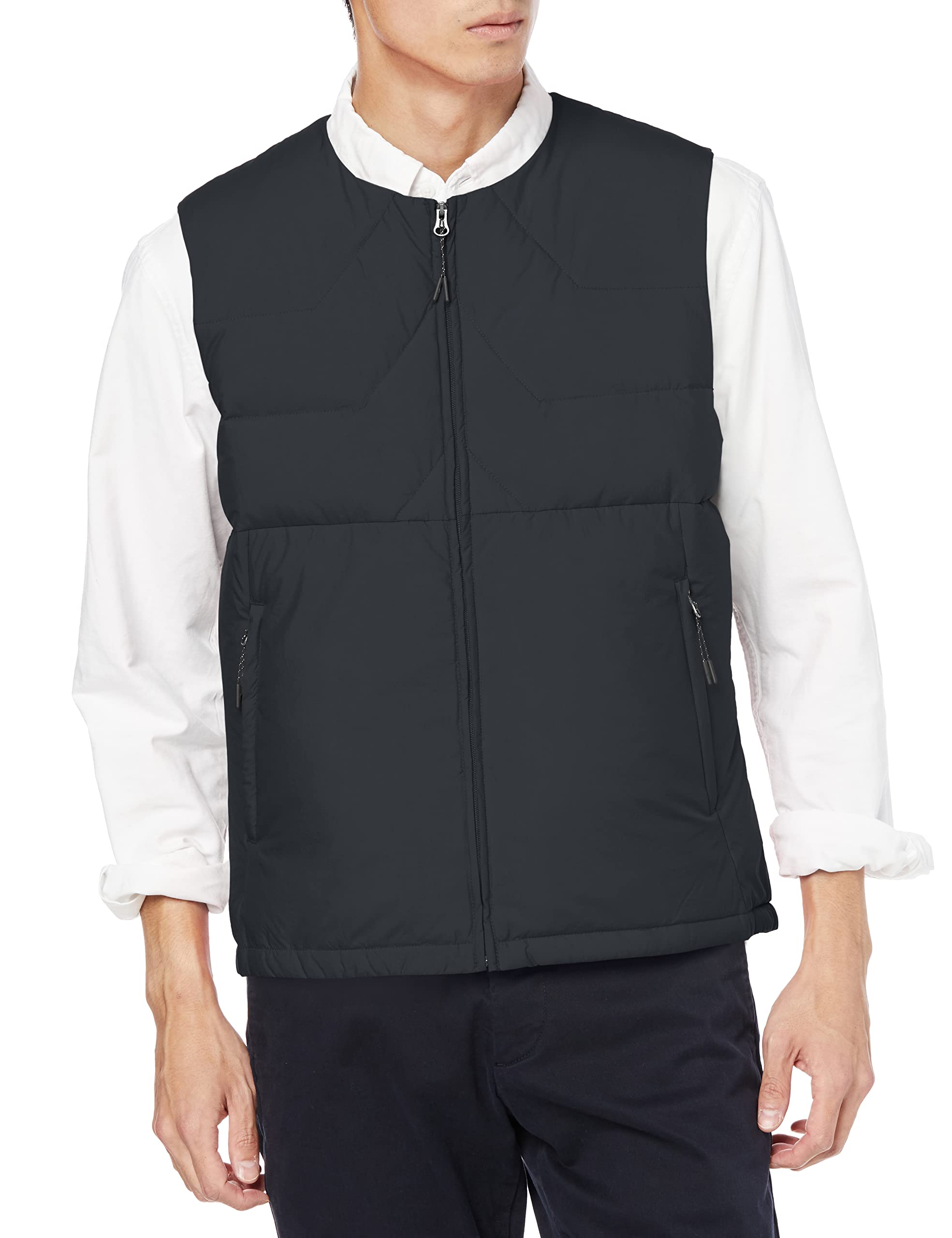 

Mizuno Breath Thermo Lightweight Collarless Down and Outdoor Size M Vest, Moisture-Wicking Heat-Generating Jacket, Black, (B2ME2503) чёрный