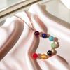 Collier Pendentif en Pierre Naturelle Sept Couleurs pour Femmes - Chaîne de Cou Élégante pour le Yoga et Accessoire de Clavicule
