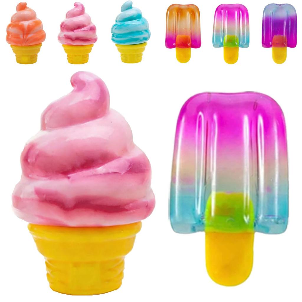 Cream Ice Squeeze Squishy Summer Sensory Stress Easing Slow Rising Cute Squeeze Stress Balls Easter Basket Stuffers