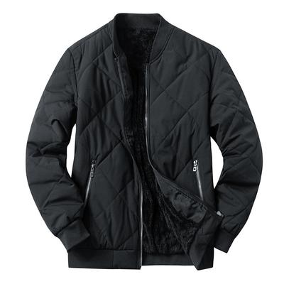 Winter Baumwollgepolsterte Herren Samt Fliegerjacke, Thermische Baumwollkleidung Herren Verdickte Baseballkleidung