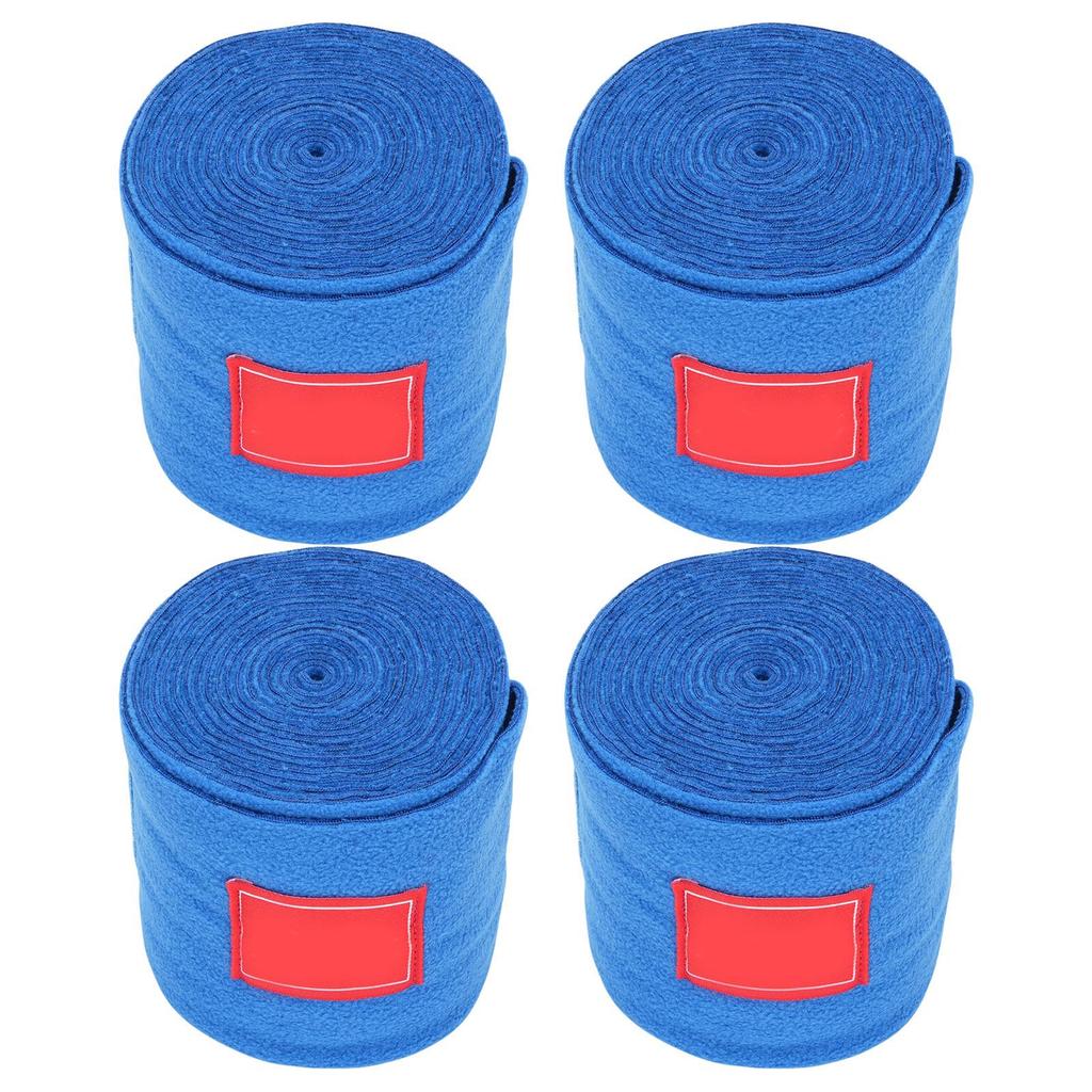 Horse Polo Leg Wraps Set of 4 Polyester Protective Bandage 10cm Width Thicken Lengthen Royalblue