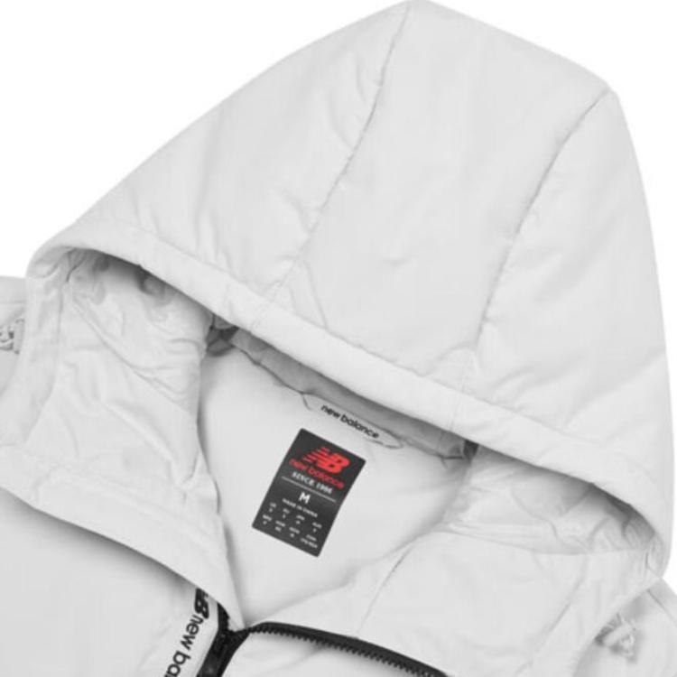 New Balance Down Jackets Men's White Hooded Thickened Other AMJ23343-GYM