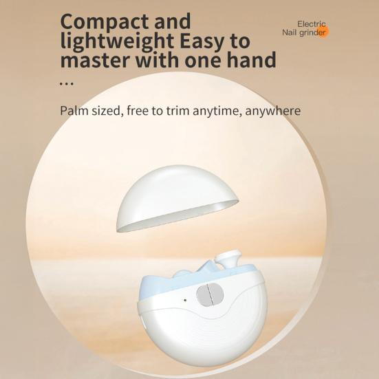 Yousheng 2-In-1 Electric Nail Clipper Automatic Kids Adults Seniors Nail Trimmer with LED Light Baby Manicure Grinding File Fingernail Cutter Polisher