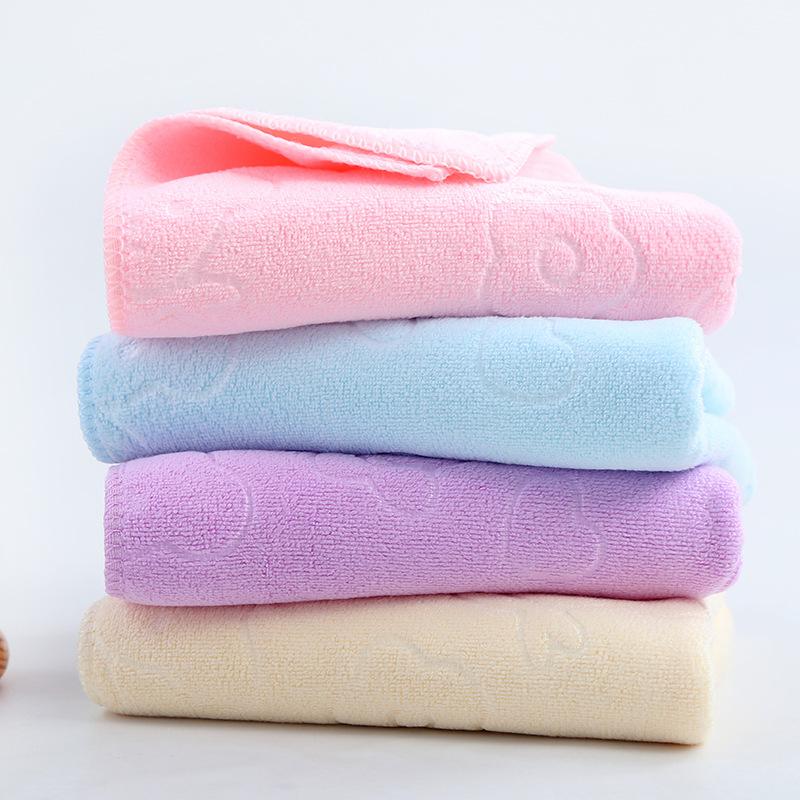 Microfiber Embossed Bear Towel Water-absorbent Skin-friendly Face Wash Towel Wipe Hand Towel Labor Shield Daily Use