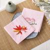 Diy Handmade Embroidery Material Package, Handkerchief Series Maple Leaf Ginkgo Flower Needle And Thread Set