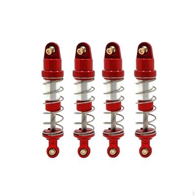 4 Pieces Metal Shock Absorber Aluminum Alloy RC Car Damper Upgrade with Adjustable