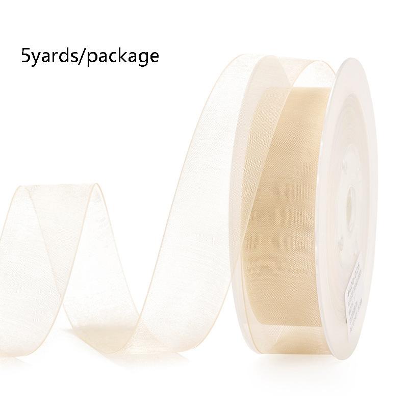 5 Yards Sheer Chiffon Ribbon Suitable for Gift Wrapping, Wedding Decor, Home Decor, Girl Hair Accessories Handmade DIY