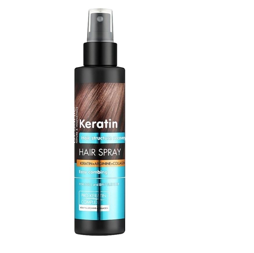 Keratin Hair spray "Keratin + Arginine + Collagen" Dr.Sante Keratin Spray 150ml.