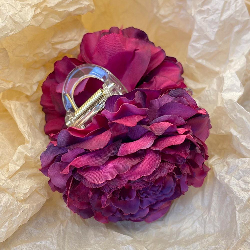 

Beautiful Hair Bun Shark Clips Simulation Flowers Summer Beach Headpiece for Women Girls