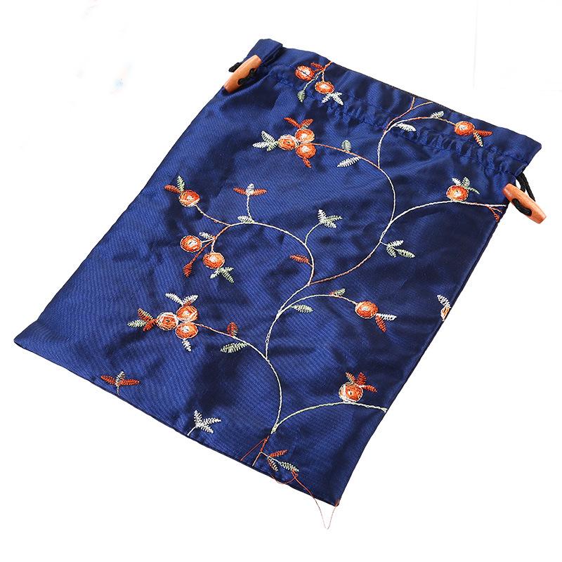 Embroidered Drawstring Cloth Bag - Chinese Classical Gauze Pouch for Clothing & Sachets