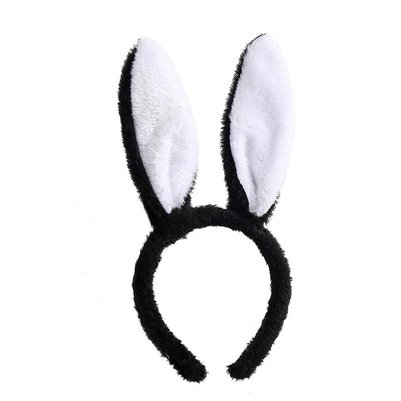 Korean Cute Plush Bunny Ears Headband for Kids' Party & Easter