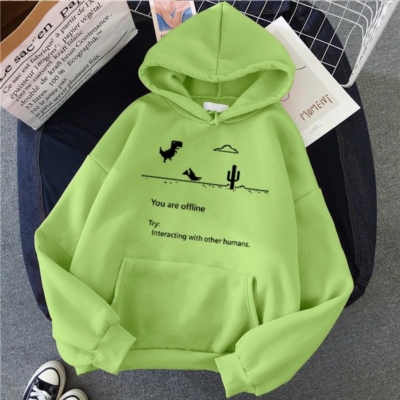 Womens Oversized Hooded Sweatshirt Long Sleeve Casual Pullover With Print Pocket Drawstring Cap