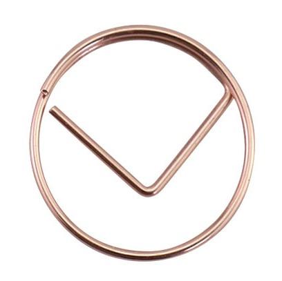 

10pcs Geometric Rose Gold Paper Clips Electroplated Creative Styling Paper Clips Decorative Storage