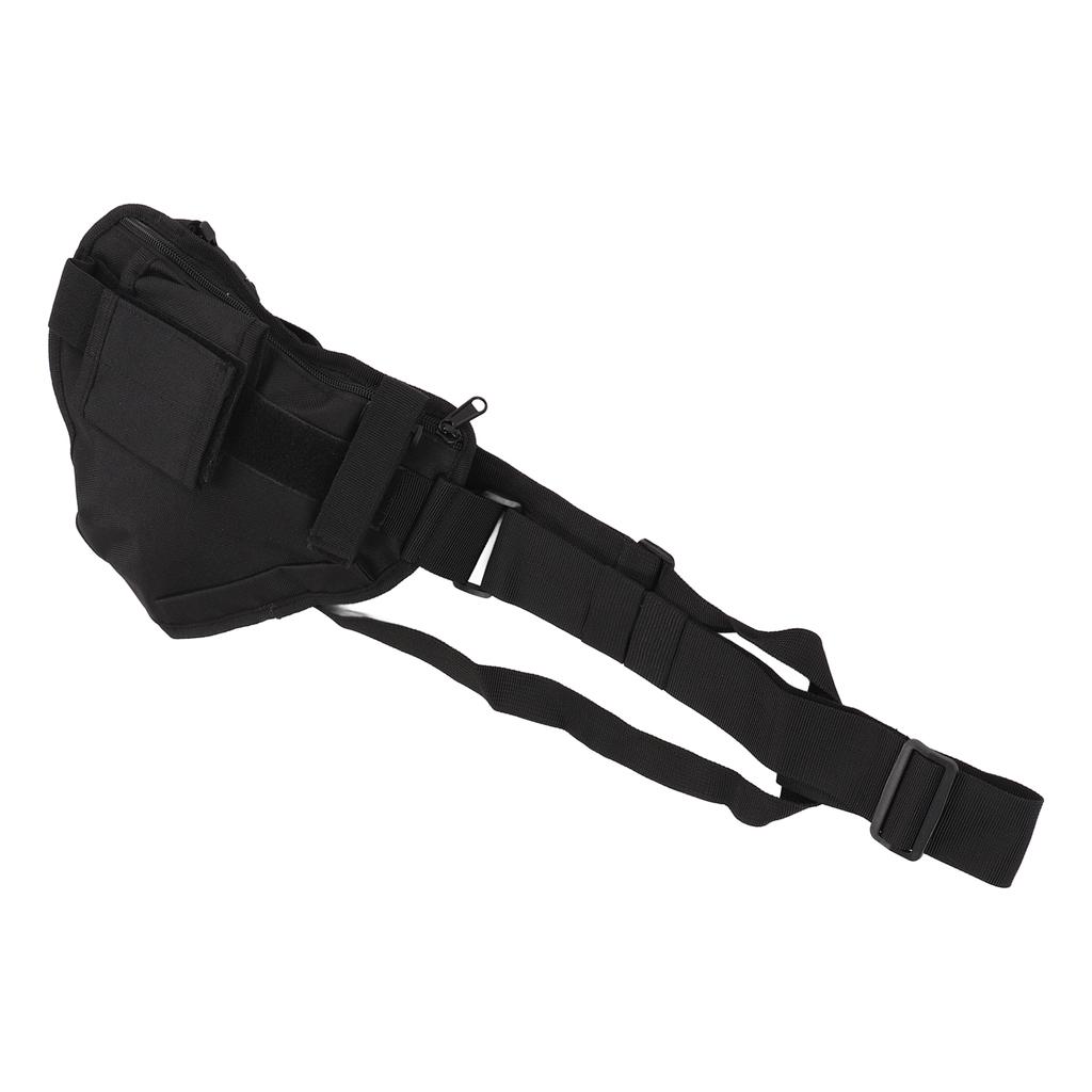 Multi Pocket Walkie Talkie Caller Triangle Unisex Waist Pack Vest Zipper Adjustable Chest Bag