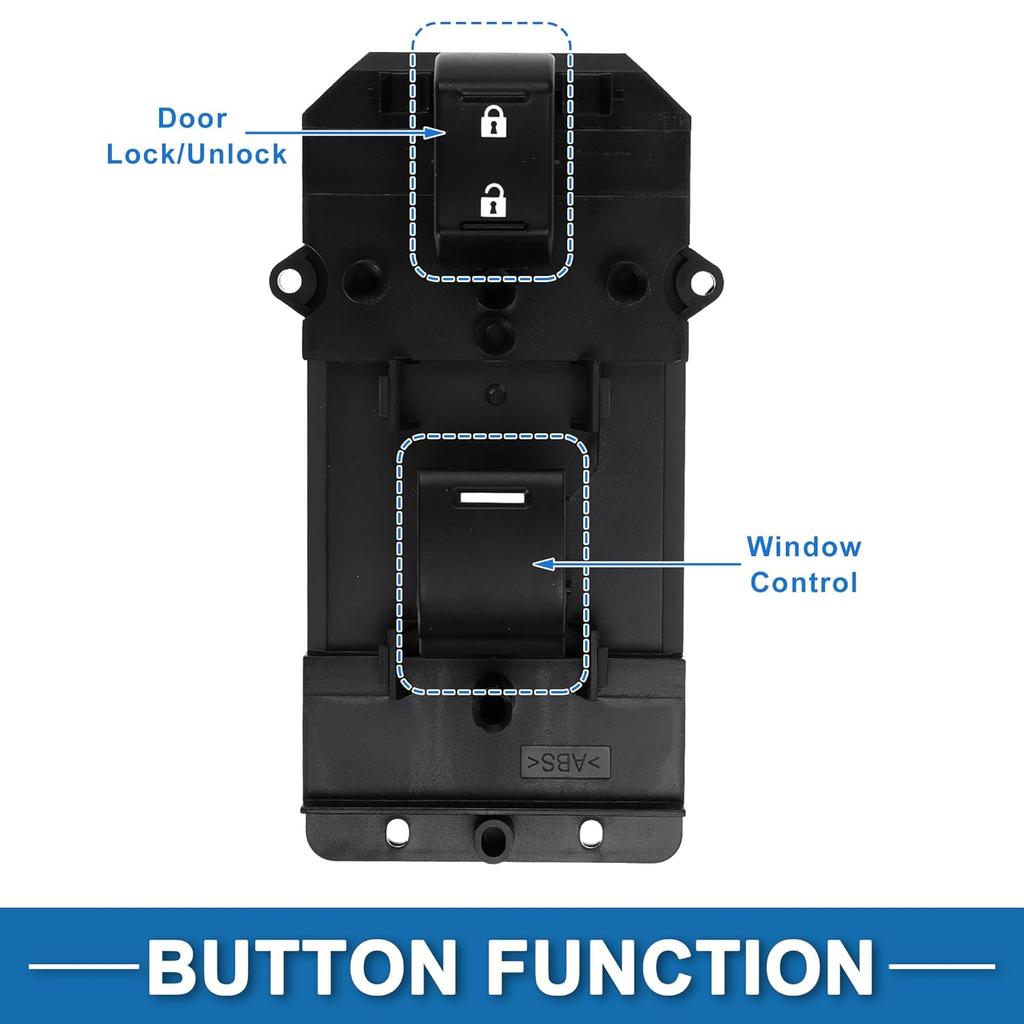 Power Window Switch No.35760TB0H01 Front Right Passenger Side Window Control Switch for Honda Accord 2008-2013 Black