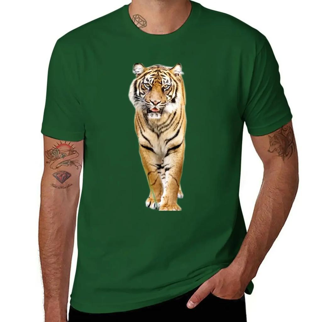 Tiger T-Shirt oversized customs animal prinfor boys mens workout shirts