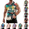 Men's Workwear Lapel Button-Down Vest Shirt - Lightweight Sleeveless Top
