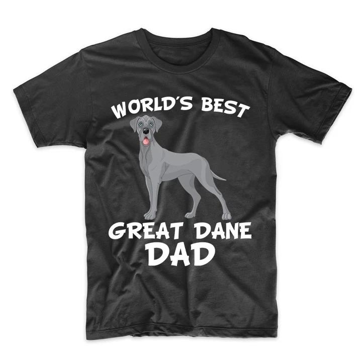 World s Best Great Dane Dad Dog Owner T-Shirt L