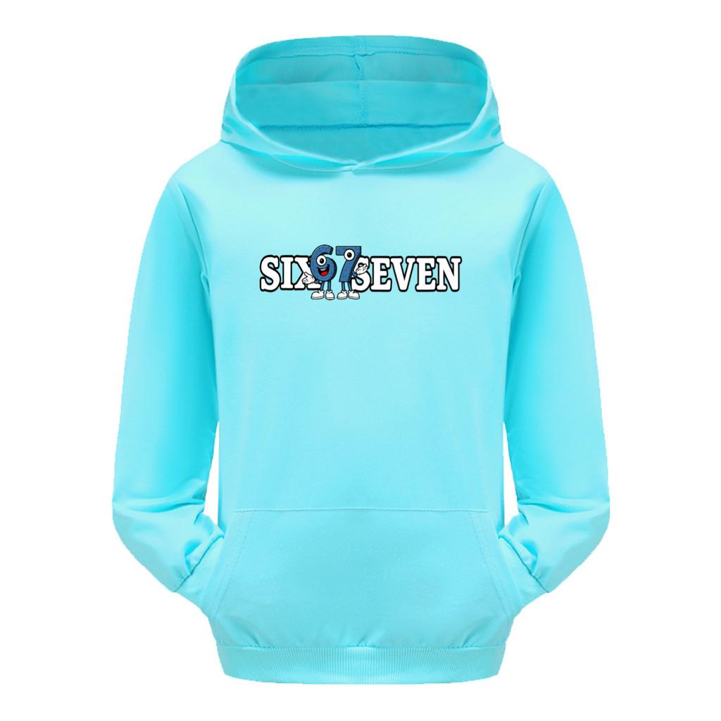 5388 Kids Boys Girls Steal a Brainrot 67 Printed Casual Long Sleeves Hoodies with Pocket