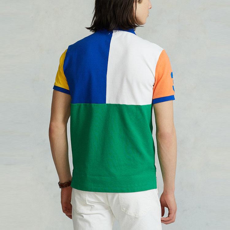 Polo Ralph Lauren SS22 Color Block Short Sleeve Polo Shirt Men Tops Multicolor MNPOKNI1N821701-400