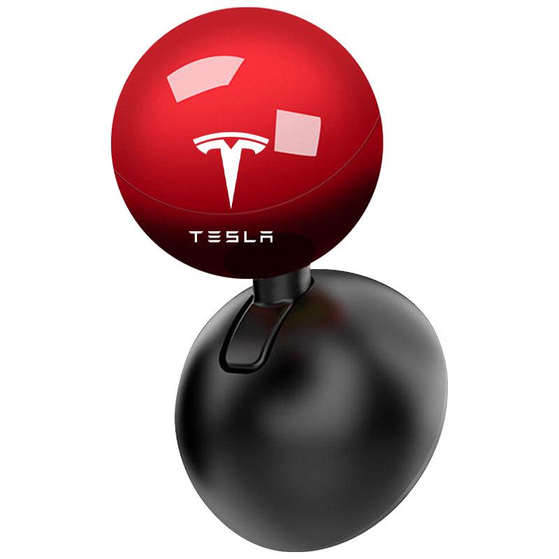 1Pcs Car Logo Push Start Button Lever Creative Protective Cover For Tesla Model 3 Model X S 2016-2020 Decals TM3 TMX TMS Decal